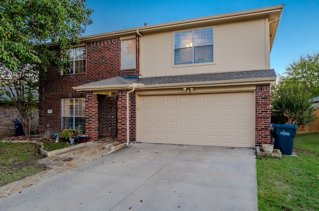 view of front property featuring a garage