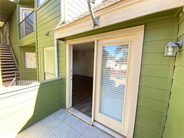 view of doorway to property