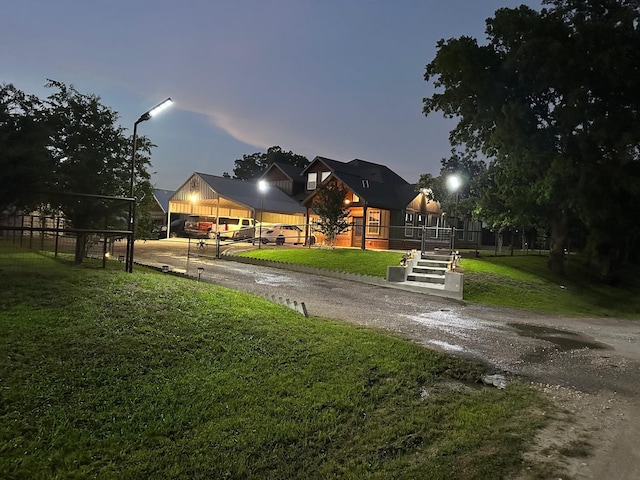 view of community featuring a lawn