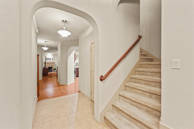 interior space featuring wood-type flooring