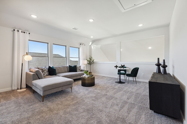 view of carpeted living room