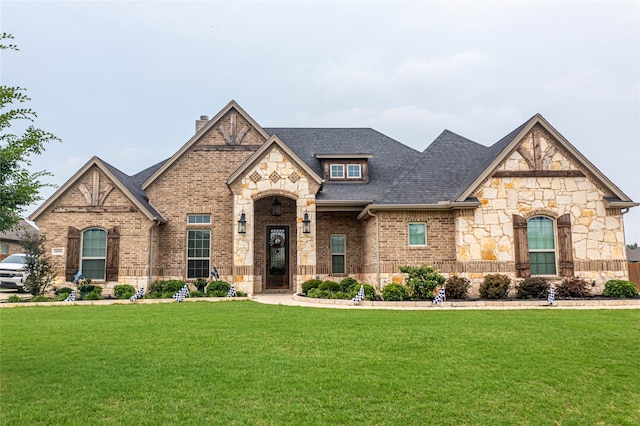 view of front of house with a front yard