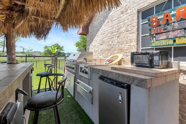 view of patio featuring grilling area and area for grilling