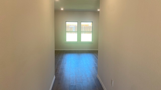 hallway featuring hardwood / wood-style floors