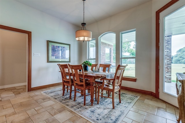 view of dining space