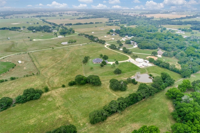 bird's eye view with a rural view