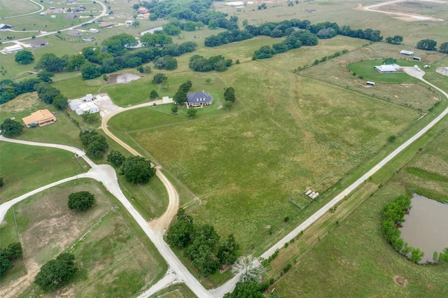 bird's eye view with a rural view