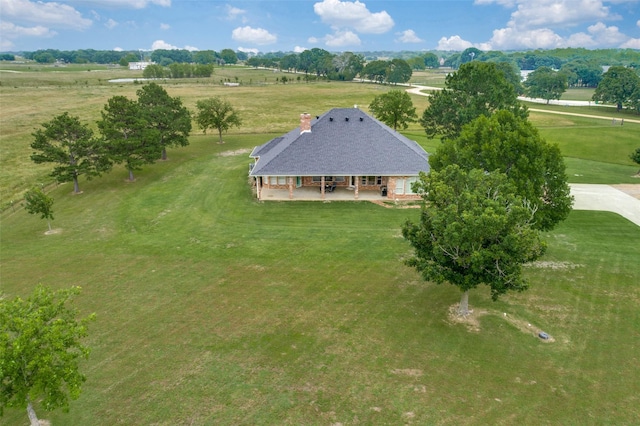 drone / aerial view featuring a rural view