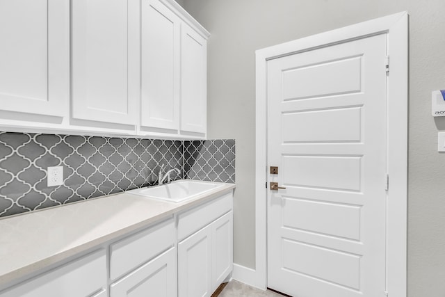 laundry area featuring sink