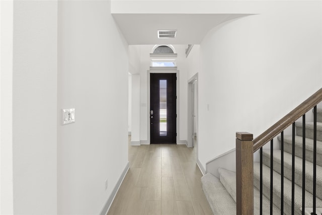 entryway featuring light hardwood / wood-style flooring