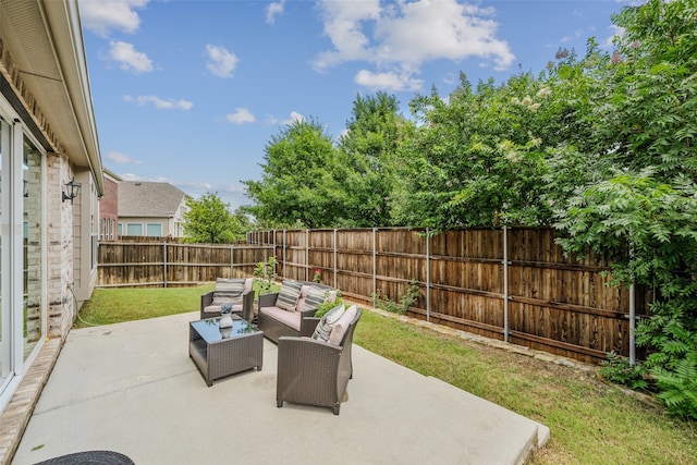 view of patio / terrace with outdoor lounge area