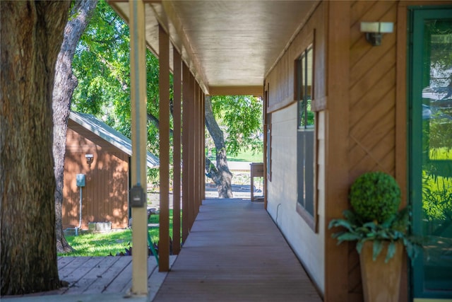 view of patio with a porch