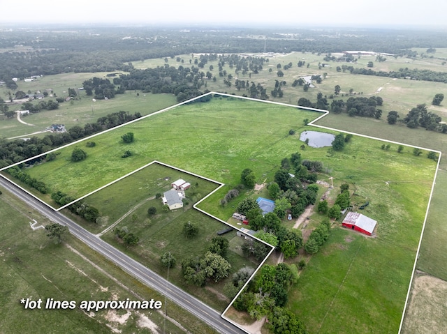 bird's eye view featuring a rural view