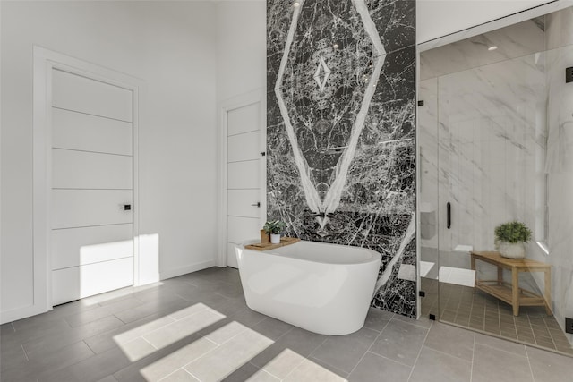3603 Sky Ridge Ln, Melissa, TX 75454 - bathroom with a soaking tub and a shower stall