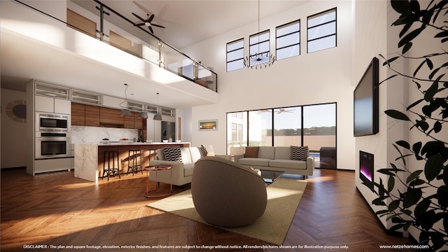 3603 Sky Ridge Ln, Melissa, TX 75454 - living area with a high ceiling