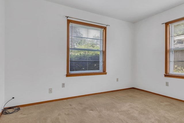 view of carpeted empty room