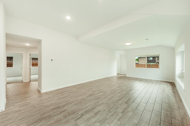 unfurnished living room with light hardwood / wood-style flooring