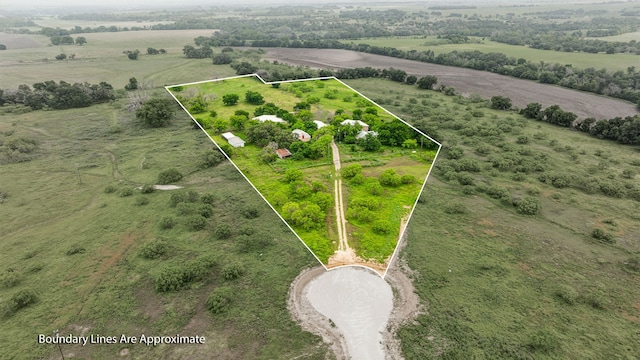 bird's eye view featuring a rural view