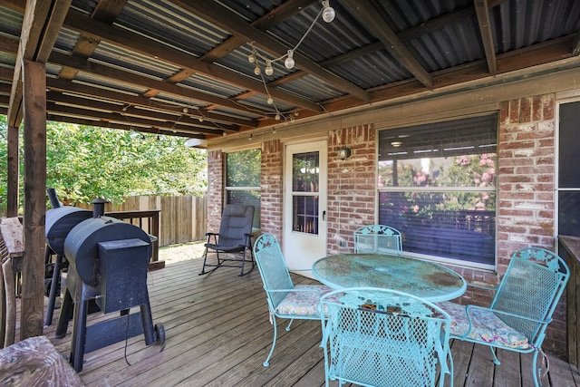 view of wooden deck