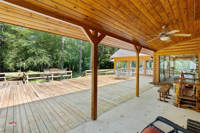 exterior space featuring a deck