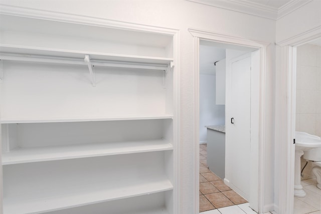 3912 Valentine St, Fort Worth, TX 76107 - spacious closet with light tile patterned floors