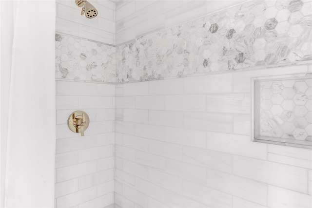 room details with a tile shower