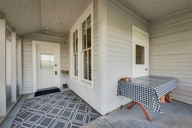 view of doorway to property