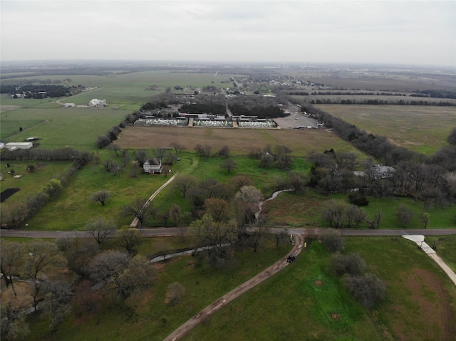 bird's eye view with a rural view