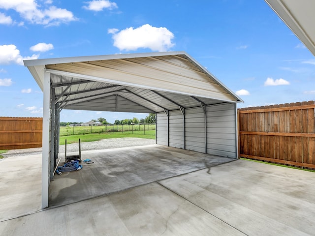 exterior space with a carport