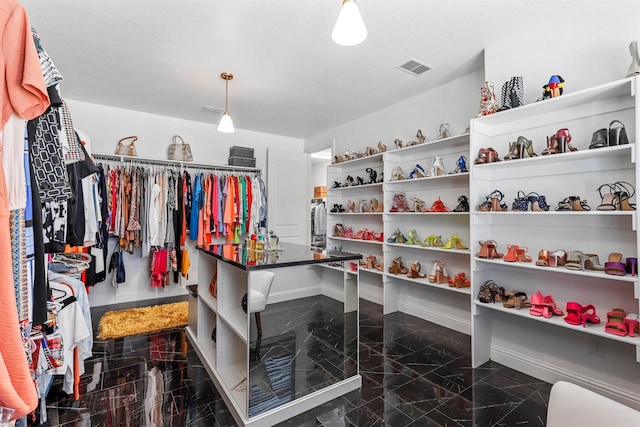 view of walk in closet