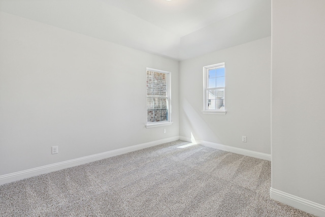 spare room featuring carpet flooring