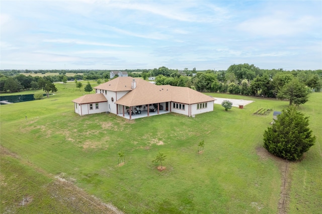 bird's eye view featuring a rural view