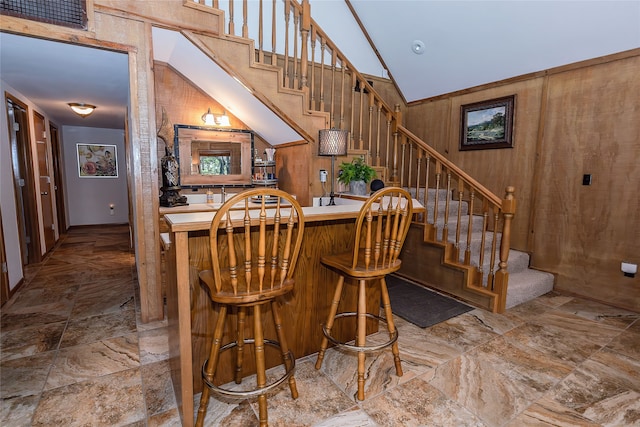 interior space featuring light tile floors