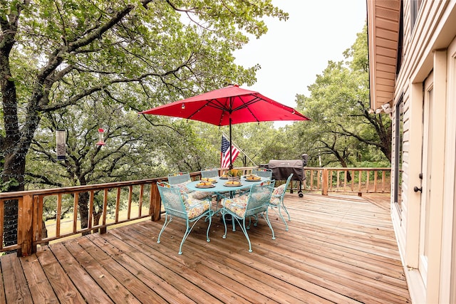 view of wooden deck