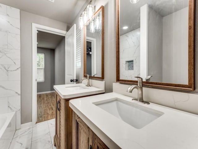 bathroom with vanity