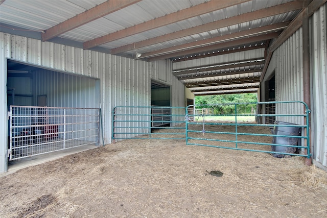 view of horse barn