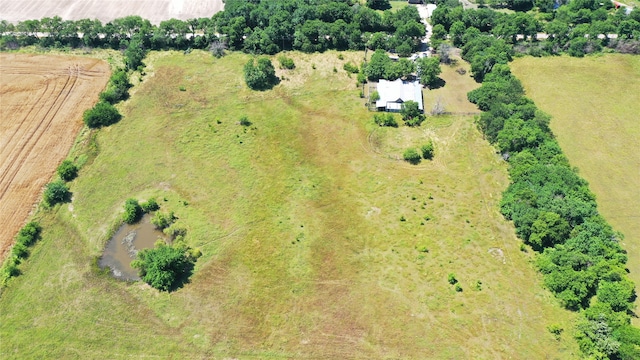 aerial view featuring a rural view