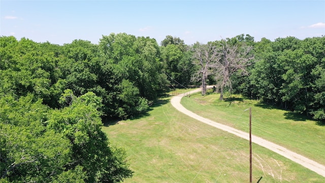 aerial view featuring a rural view