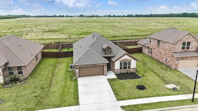 drone / aerial view featuring a rural view