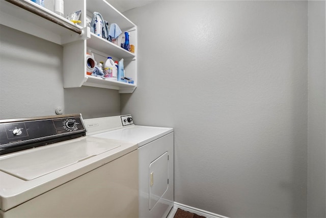 laundry room with washer and clothes dryer