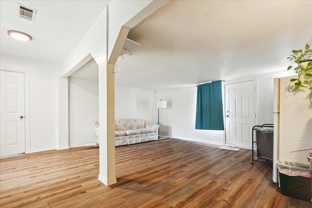 living room featuring hardwood / wood-style flooring