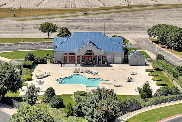 view of pool with a patio area