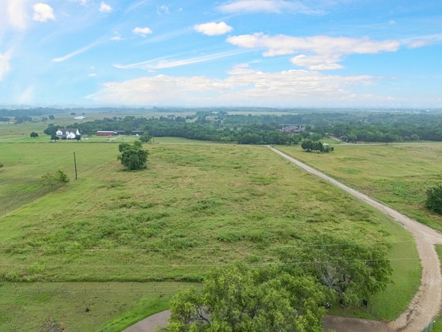 drone / aerial view with a rural view