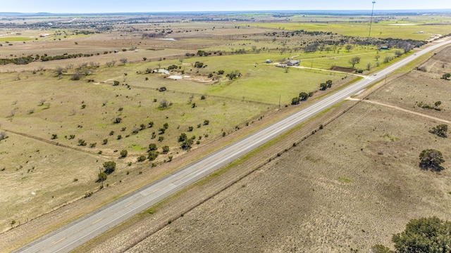 drone / aerial view with a rural view