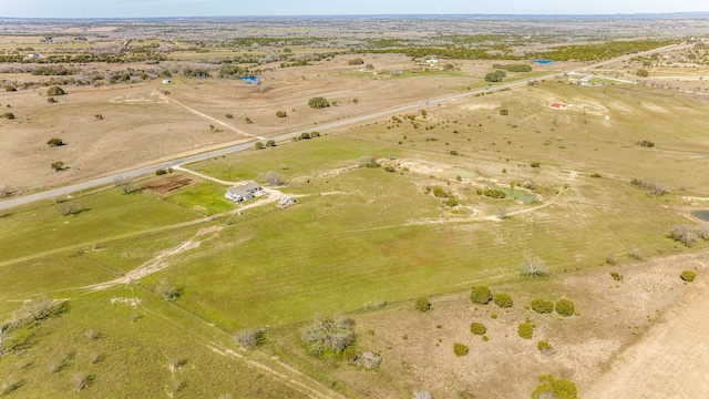 drone / aerial view with a rural view