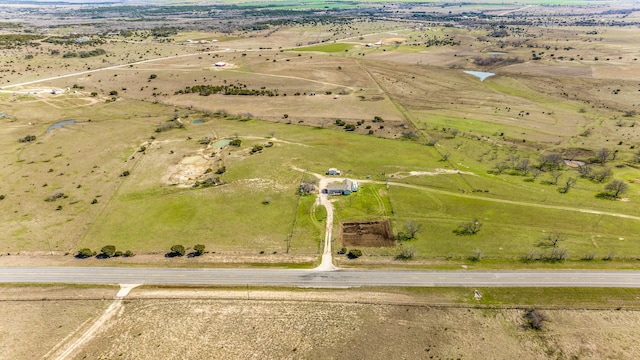 aerial view with a rural view