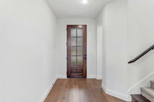 entryway featuring light wood-type flooring