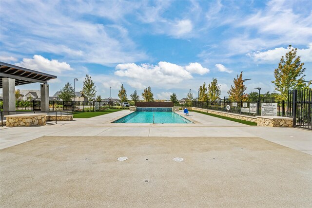 view of pool with a patio