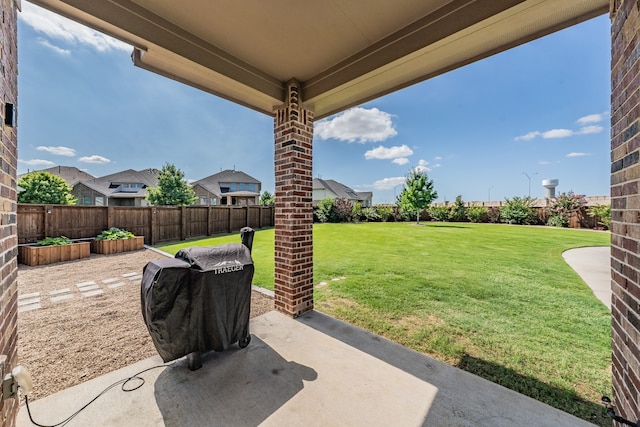 view of yard featuring a patio area