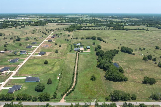 bird's eye view featuring a rural view